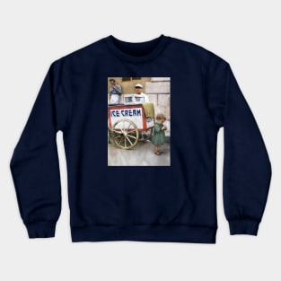 Italy, San Severo. Ice Cream Cart, 1944 Crewneck Sweatshirt